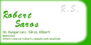 robert saros business card